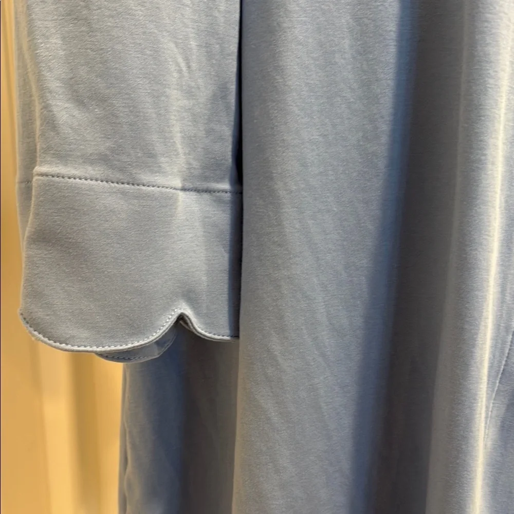 Lake Blue Scalloped Edge Robe - Picture 3 of 6